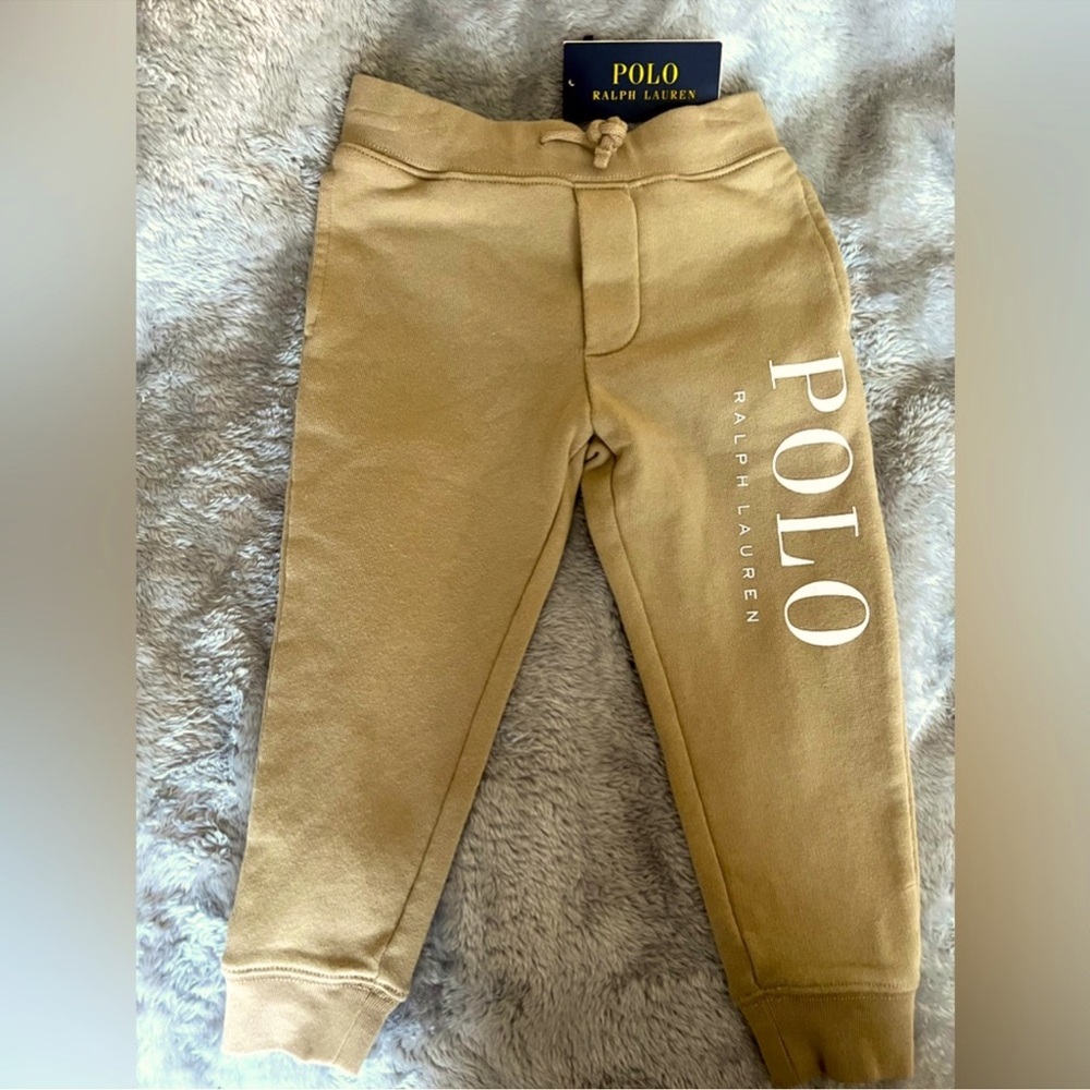 Polo by Ralph Lauren khaki colored joggers.